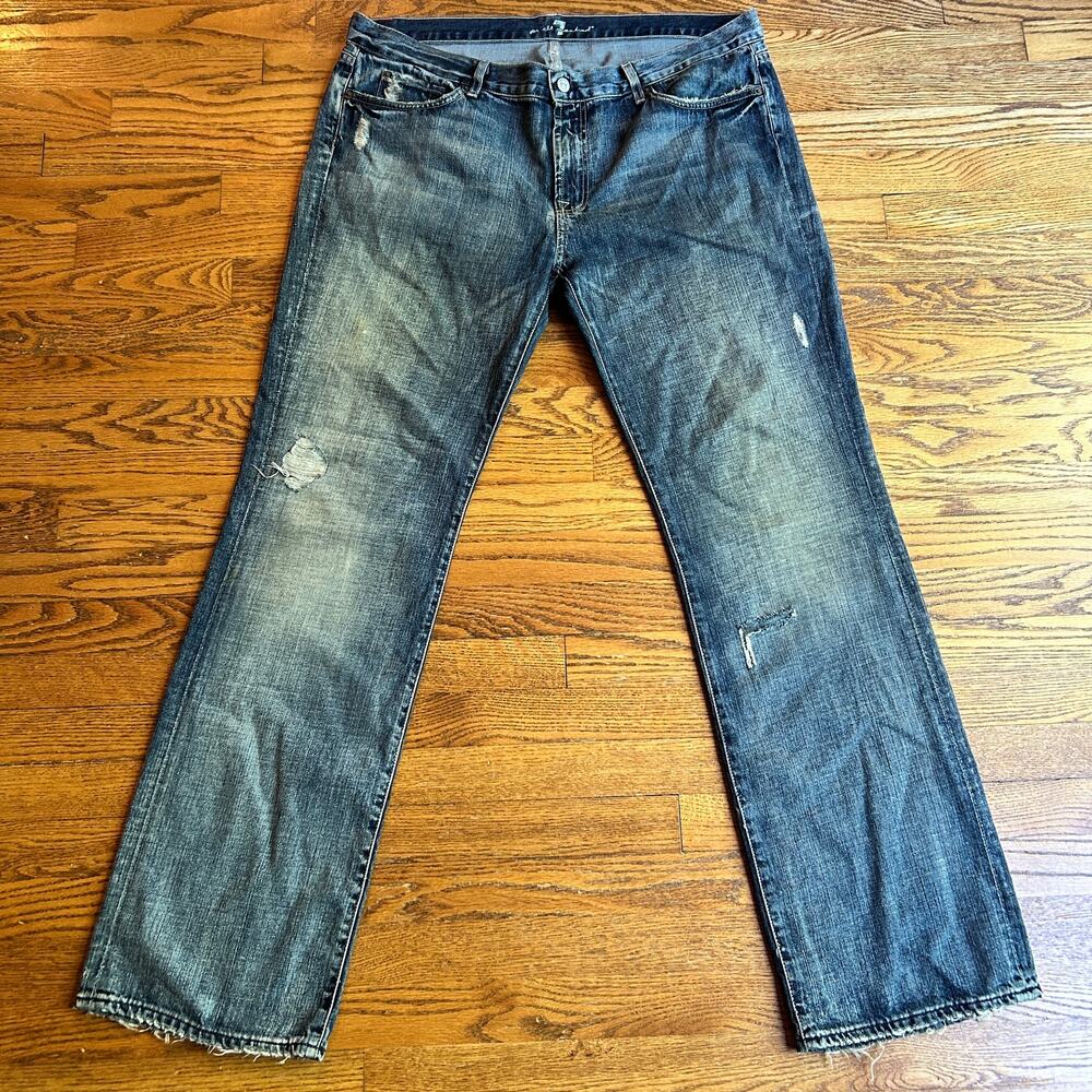 7 For All Mankind Men's Bootcut Jeans Blue Size 38 T520BE162U-162U
